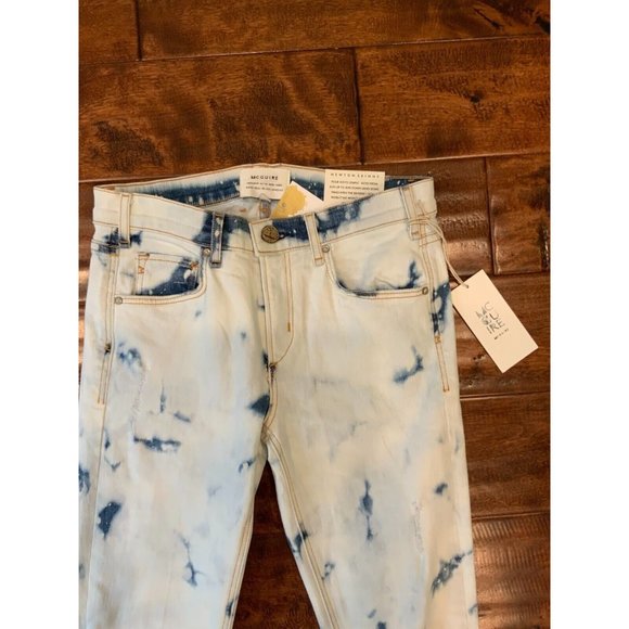 McGuire "Newton Skinny" Bleached Denim Santana Wash Jeans, Size 24 NWT! $248 - Picture 2 of 6